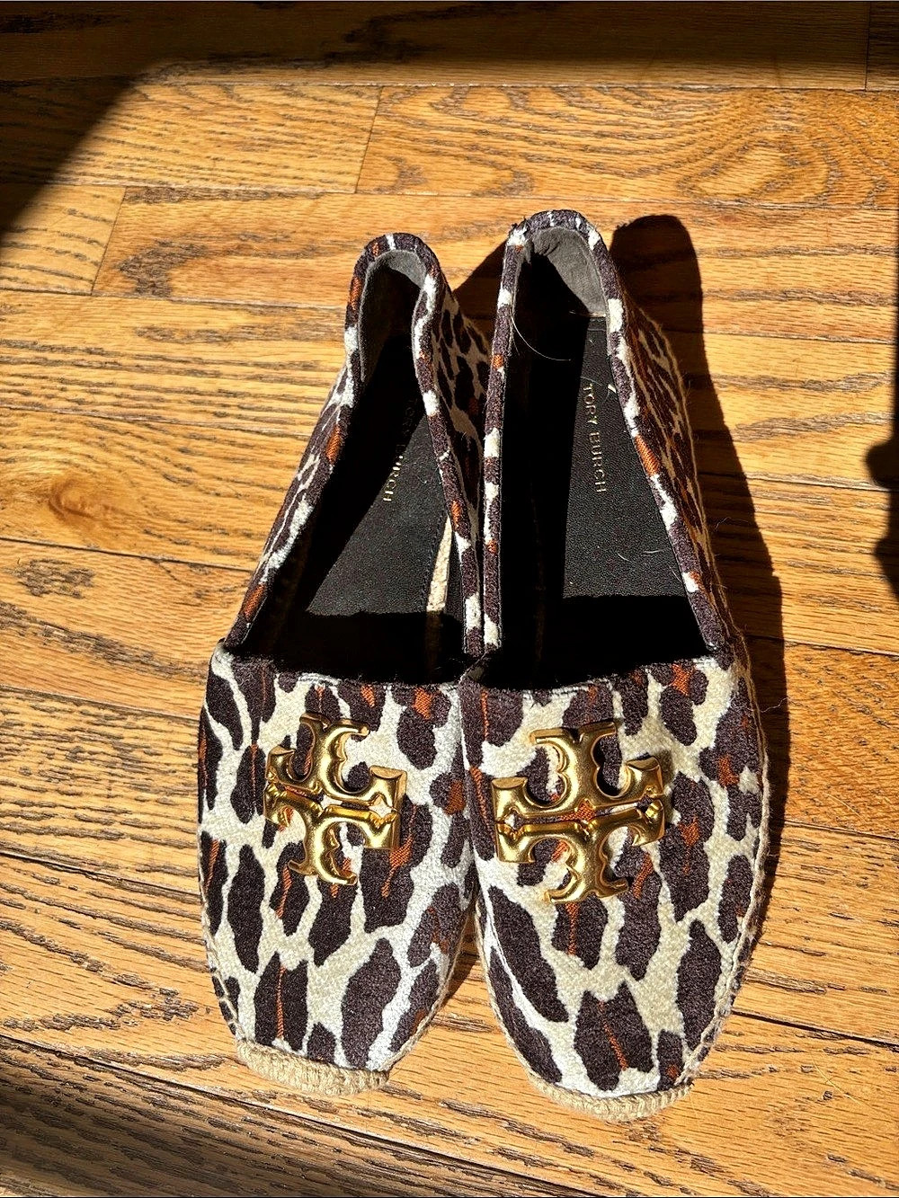Tory Burch Eleanor Leopard-Print Espadrilles Flats